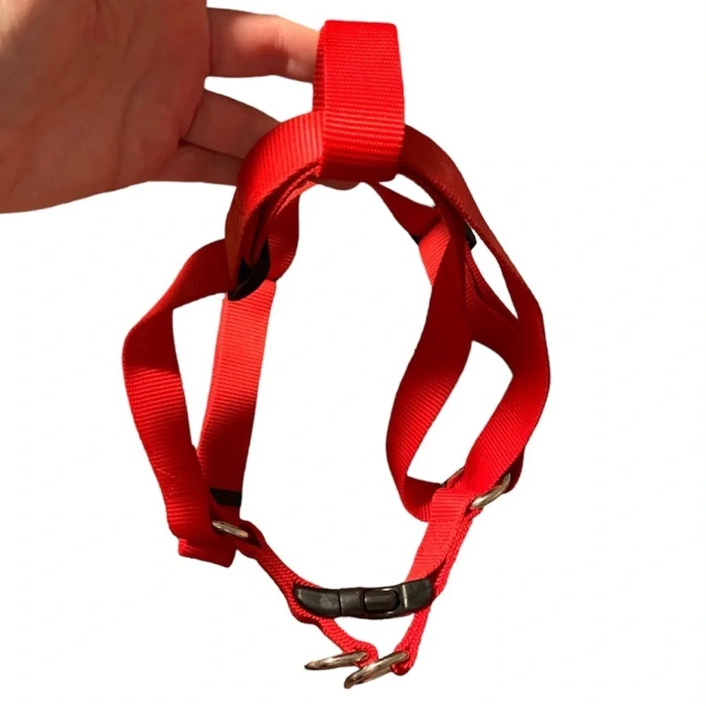 1” Medium-Large Adjustable Dog Harness in Red